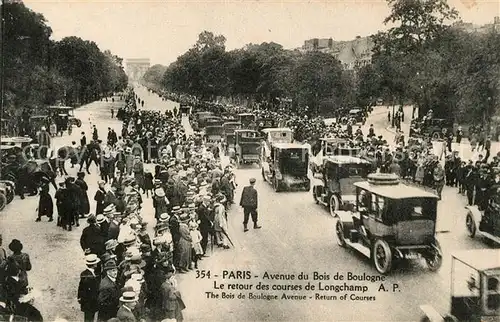 AK / Ansichtskarte Paris Avenue du Bois de Boulogne Paris