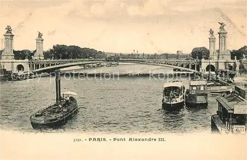 AK / Ansichtskarte Paris Pont Alexandre III Paris