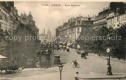 AK / Ansichtskarte Paris Rue Royale Paris