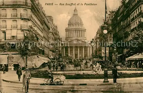 AK / Ansichtskarte Paris Rue Soufflot et le Pantheon Paris