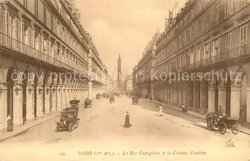 AK / Ansichtskarte Paris La Rue Castiglione et la Colonne Vendome Paris