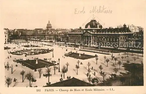 AK / Ansichtskarte Paris Champ de Mars et Ecole Militaire Paris