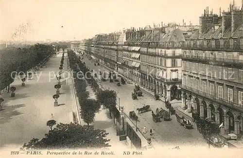 AK / Ansichtskarte Paris Perspective de la Rue de Rivoli Paris