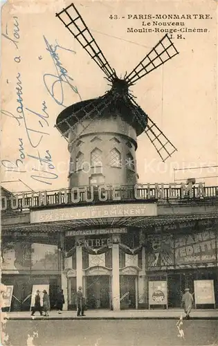 AK / Ansichtskarte Paris Montmartre Le Nouveau Moulin Rouge Cinema Paris