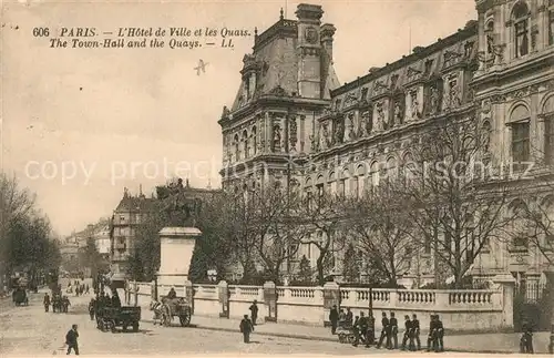 AK / Ansichtskarte Paris Hotel de Ville et les Quais  Paris