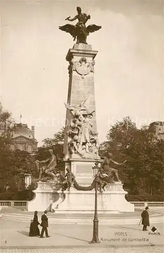 AK / Ansichtskarte Paris Monument de Gambetta Paris