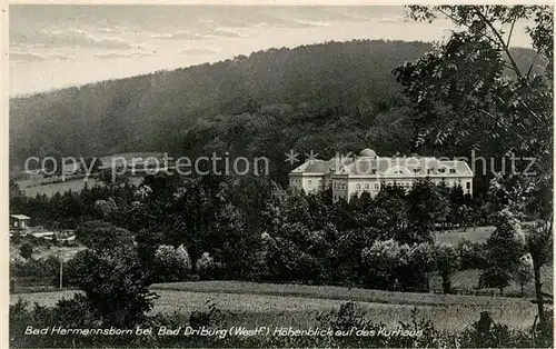 AK / Ansichtskarte Bad_Hermannsborn Hohenblick auf das Kurhaus Bad_Hermannsborn