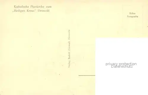 AK / Ansichtskarte Detmold Kath Pfarrkirche zum Heiligen Kreuz Detmold
