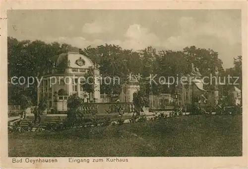 AK / Ansichtskarte Bad_Oeynhausen Eingang zum Kurhaus Bad_Oeynhausen