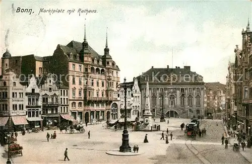 AK / Ansichtskarte Bonn_Rhein Marktplatz mit Rathaus Bonn_Rhein