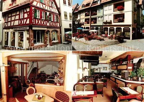 AK / Ansichtskarte Mosbach_Baden Baeckerei Konditorei Cafe Rebstoeckle Cafe Laible Mosbach_Baden