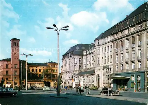 AK / Ansichtskarte Erfurt Bahnhofsplatz mit Interhotel Erfurter Hof Erfurt
