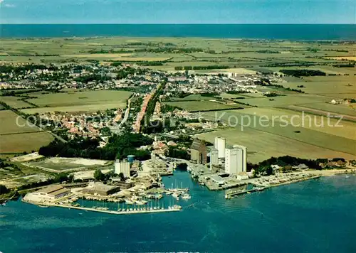 AK / Ansichtskarte Burgstaaken Ostseeinsel Hafen Fliegeraufnahme Burgstaaken