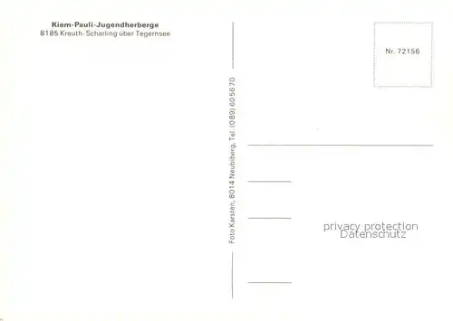 AK / Ansichtskarte Scharling_Kreuth Kiem Pauli Jugendherberge Landschaftspanorama Alpen Scharling Kreuth