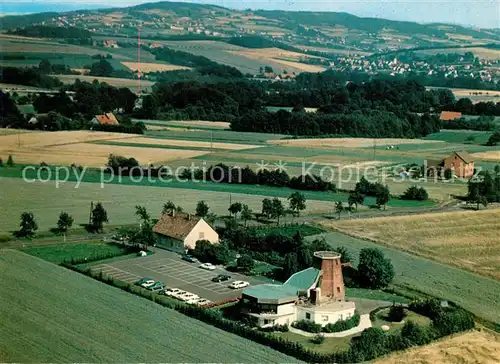 AK / Ansichtskarte Lohe_Bad_Oeynhausen Restaurant Windmuehle Fliegeraufnahme Lohe_Bad_Oeynhausen