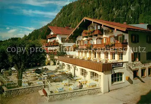 AK / Ansichtskarte Reit_Winkl Hotel Gasthof zur Post Restaurant Terrasse Reit_Winkl