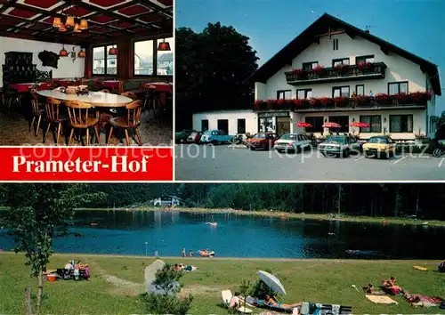 AK / Ansichtskarte Pramet Hotel Pension Prameter Hof Badesee Liegewiese Pramet