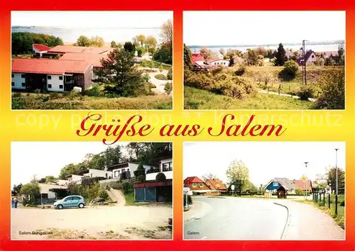 AK / Ansichtskarte Salem_Malchin Kolping Familienferienwerk Bungalows Panorama Kumerower See 