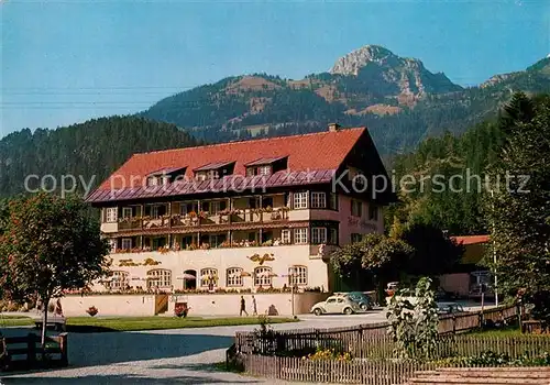 AK / Ansichtskarte Bayrischzell Hotel Alpenrose mit Wendelstein Mangfallgebirge Bayrischzell
