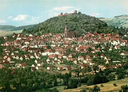 AK / Ansichtskarte Homberg_Efze Stadtpanorama mit Burg Homberg Efze