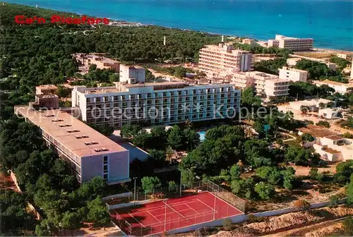 AK / Ansichtskarte Can_Picafort_Mallorca Hotelanlagen Tennisplatz Fliegeraufnahme Can_Picafort_Mallorca