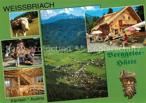 AK / Ansichtskarte Weissbriach Berggeisthuette Almvieh Kuehe Blick ins Gitschtal Gailtal Karawanken Weissbriach