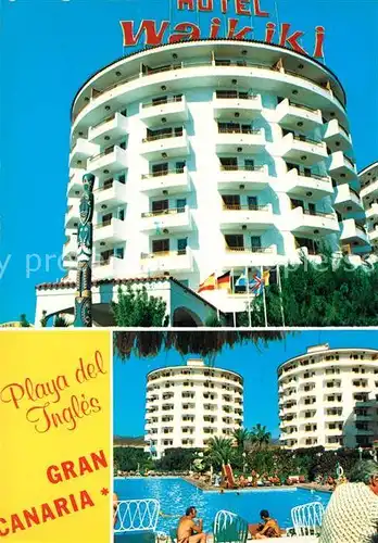 AK / Ansichtskarte Playa_del_Ingles_Gran_Canaria Hotel Waikiki Swimming Pool Playa_del
