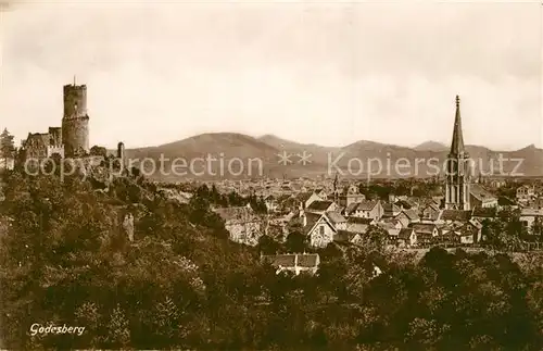 AK / Ansichtskarte Godesberg_Bad mit der Godesburg Godesberg_Bad