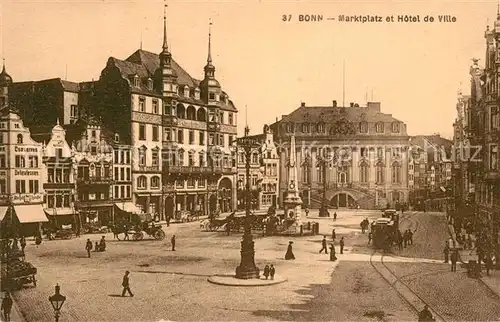 AK / Ansichtskarte Bonn_Rhein Marktplatz et Hotel de Ville Bonn_Rhein
