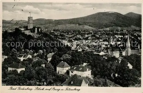 AK / Ansichtskarte Bad_Godesberg Blick auf Burg und Petersberg Bad_Godesberg