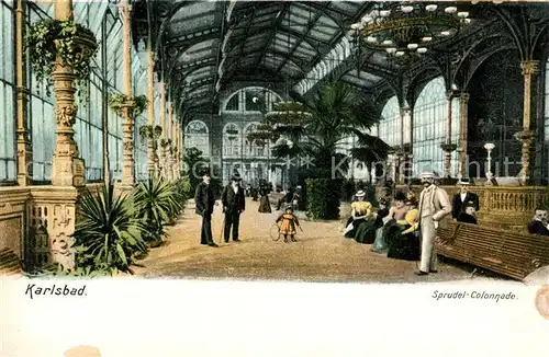 AK / Ansichtskarte Karlsbad_Eger Sprudel Colonnade Karlsbad_Eger