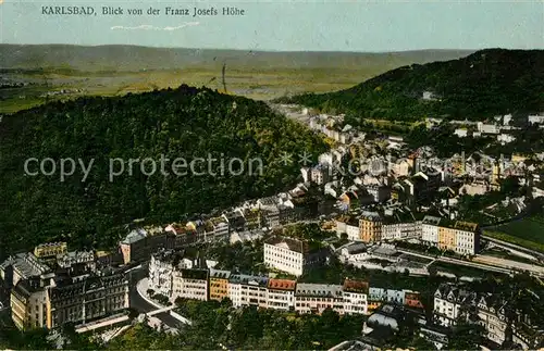 AK / Ansichtskarte Karlsbad_Eger Blick von der Franz Josefs Hoehe Karlsbad_Eger