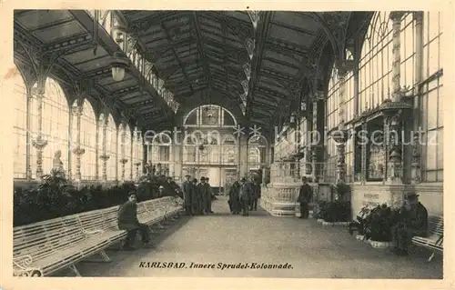 AK / Ansichtskarte Karlsbad_Eger Innere Sprudel Kolonnade Karlsbad_Eger