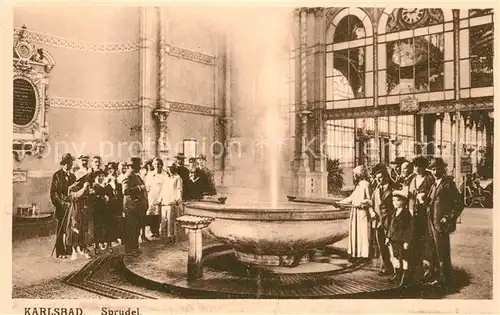 AK / Ansichtskarte Karlsbad_Eger Sprudel Karlsbad_Eger