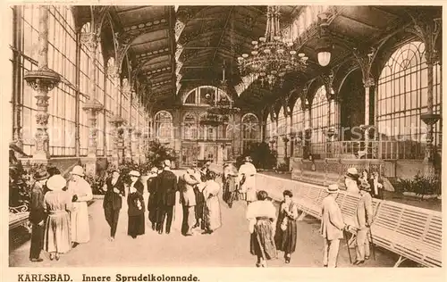 AK / Ansichtskarte Karlsbad_Eger Innere Sprudelkolonnade Karlsbad_Eger