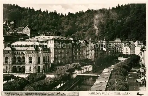 AK / Ansichtskarte Karlsbad_Eger Blick ueber die alte Wiese Karlsbad_Eger