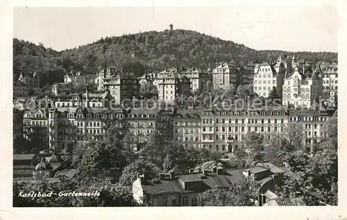 AK / Ansichtskarte Karlsbad_Eger Gartenzeile Karlsbad_Eger