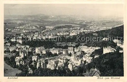 AK / Ansichtskarte Karlsbad_Eger Blick zum Westend Karlsbad_Eger