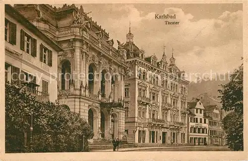 AK / Ansichtskarte Karlsbad_Eger Theater Karlsbad_Eger