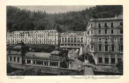 AK / Ansichtskarte Karlsbad_Eger Grand Cafe Pupp und Parkhotel Karlsbad_Eger