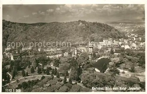 AK / Ansichtskarte Karlsbad_Eger Blick vom Hotel Imperial Karlsbad_Eger