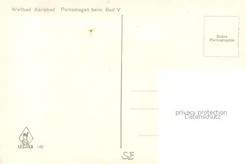 AK / Ansichtskarte Karlsbad_Eger Parkanlagen beim Bad V Karlsbad_Eger