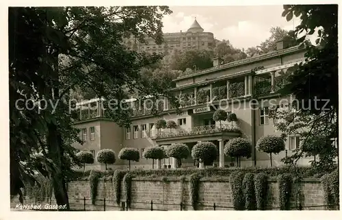 AK / Ansichtskarte Karlsbad_Eger Gasbad Karlsbad_Eger