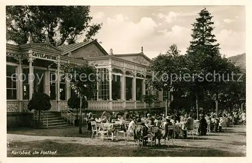 AK / Ansichtskarte Karlsbad_Eger Im Posthof Karlsbad_Eger