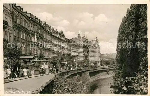 AK / Ansichtskarte Karlsbad_Eger Gartenzeile Karlsbad_Eger