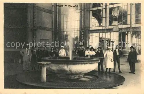 AK / Ansichtskarte Karlsbad_Eger Sprudel Karlsbad_Eger