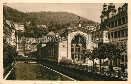 AK / Ansichtskarte Karlsbad_Eger aeussere Sprudelkolonnade Karlsbad_Eger