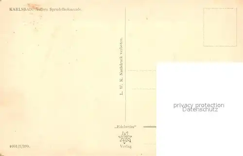 AK / Ansichtskarte Karlsbad_Eger aeussere Sprudelkolonnade Karlsbad_Eger