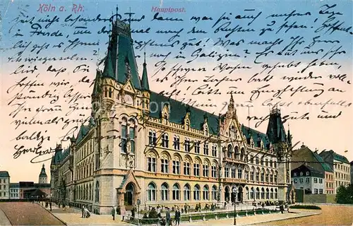 AK / Ansichtskarte Koeln_Rhein Hauptpost Koeln_Rhein