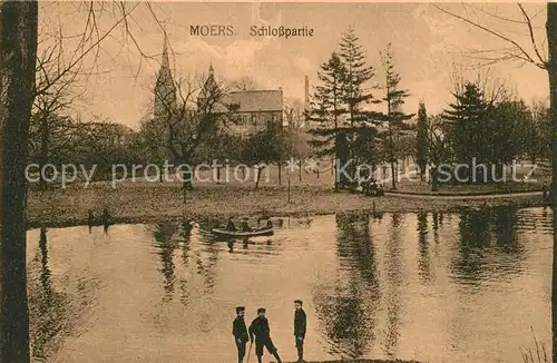 AK / Ansichtskarte Moers Schlosspartie Moers